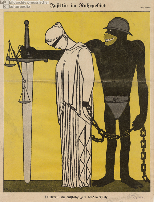 "Justice in the Ruhr Region," Caricature from <I>Simplicissimus</i> (May 1923)