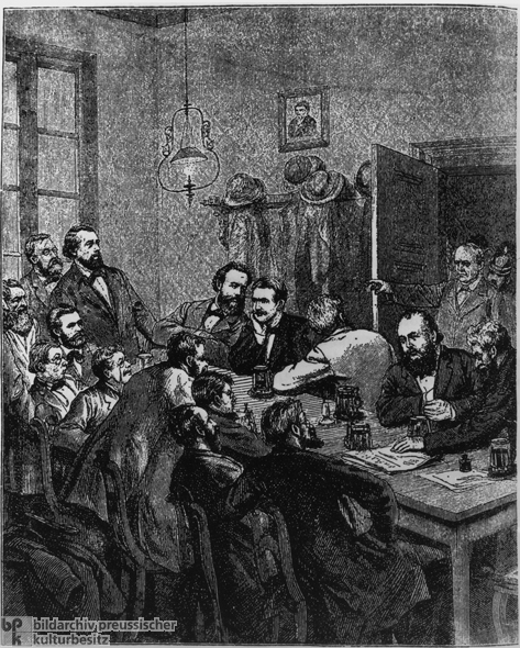 Socialist Leaders Are Discovered by Police (c. 1890)