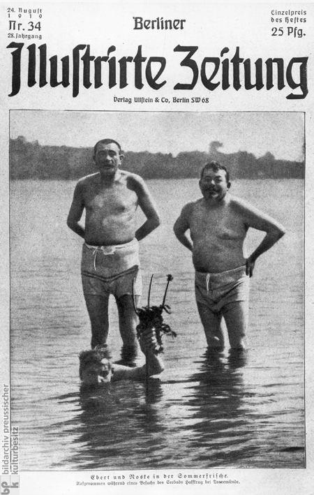 Cover of the <i>Berliner Illustrierte Zeitung</i>: Ebert and Noske on Summer Holiday (August 1919)