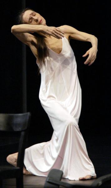 Choreographer Pina Bausch during a Dress Rehearsal of "Café Müller" (May 15, 2003)