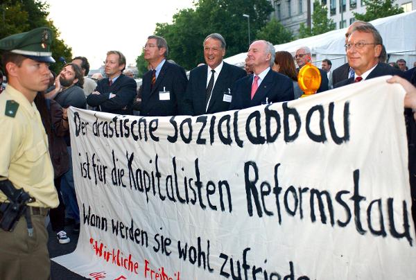 Protest on the Sidelines of the BDI Congress (September 22, 2003)