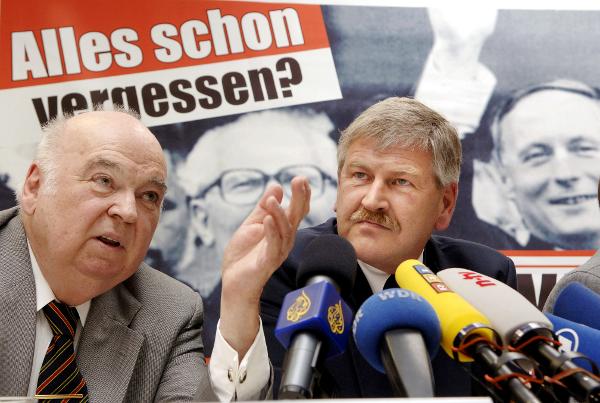 Right-Wing Extremist Parties Present their Campaign Posters for the 2005 Bundestag Elections (August 4, 2005)