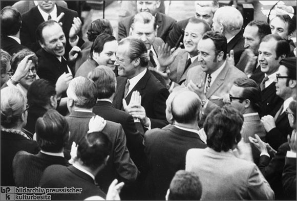 Willy Brandt after the No-Confidence Vote in the Bundestag<BR>(April 27, 1972)