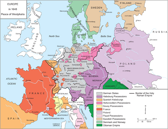 Map Of Europe 1648