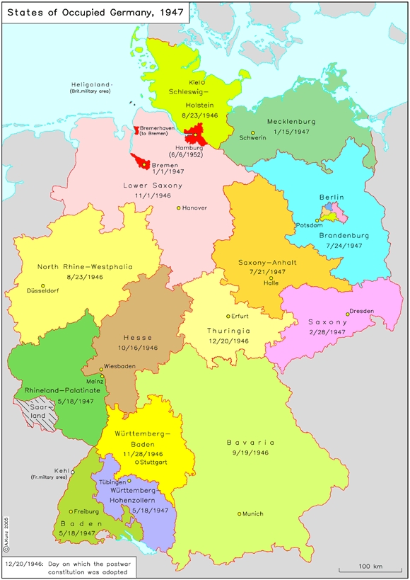 States of Occupied Germany [<I>Länder</i>] (1947)