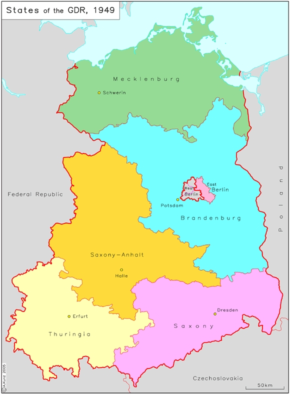 States [<I>Länder</I>] of the German Democratic Republic (1949)