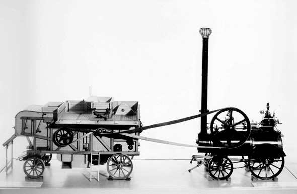 Threshing Machine and Locomotive (c. 1885) 