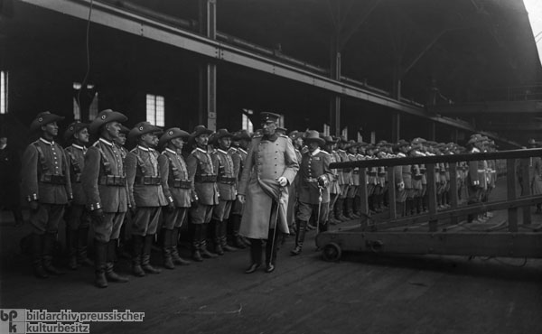 Alfred von Schlieffen Inspects Troops Prior to their Deployment in the Herero War (May 1, 1904)