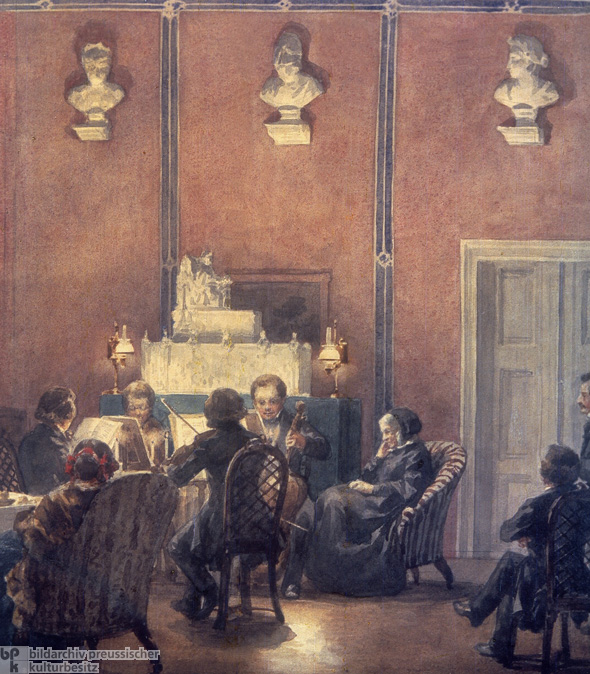 Quartettabend bei Bettina von Arnim in Berlin (1856)