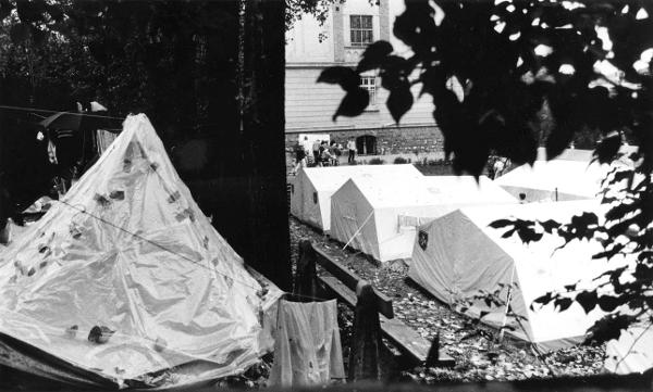 Tents on the Grounds of a Church in Budapest-Zugliget (Summer 1989)