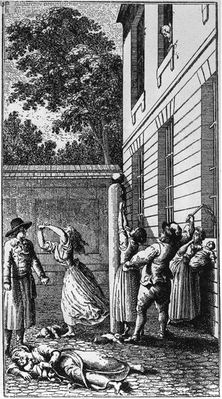 Image of WHIPPING POST, 1878. - A White Woman Being Flogged By An