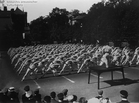 Performing Calisthenics at a Gymnastics Festival (June 6-9, 1911)