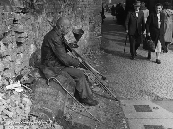 Disabled Veteran as Street Musician (1945)