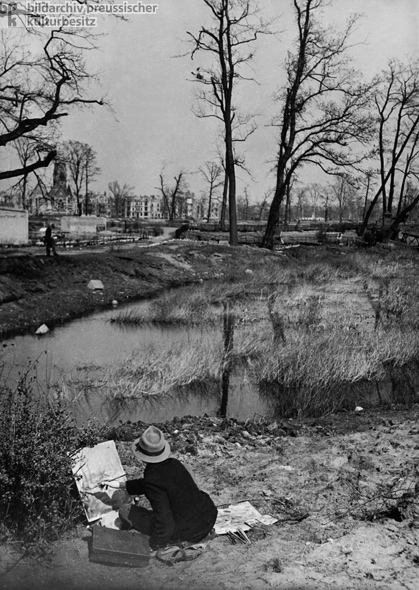 Painter at the Landwehr Canal, Tiergarten (1947)