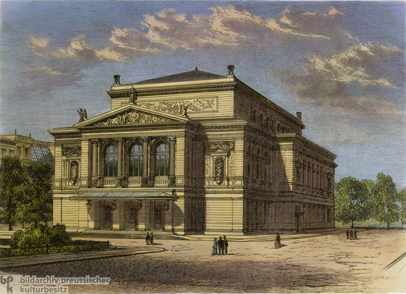 Leipziger Gewandhaus, Außenansicht (1884) 