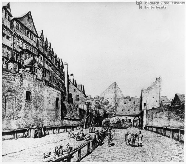 The Jews' Alley [<I>Judengasse</i>] and Stockyard in Frankfurt am Main (17th Century)