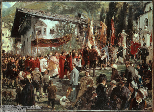 Adolph Menzel, <i>Procession in Hofgastein</i> [<i>Prozession in Hofgastein</i>] (1880) 