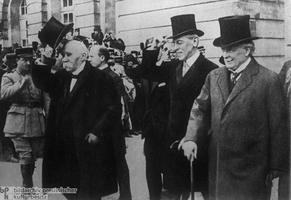 Die großen Drei von Versailles: Georges Clemenceau, Woodrow Wilson und David Lloyd George (1919)