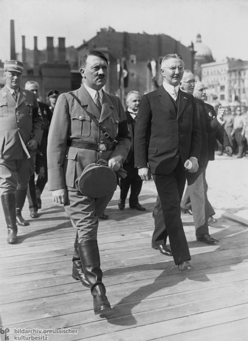 Hjalmar Schacht in his office in the Reichsbank. He was Minister