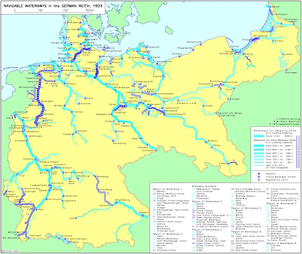 Map Of Navigable Waterways Ghdi - Map